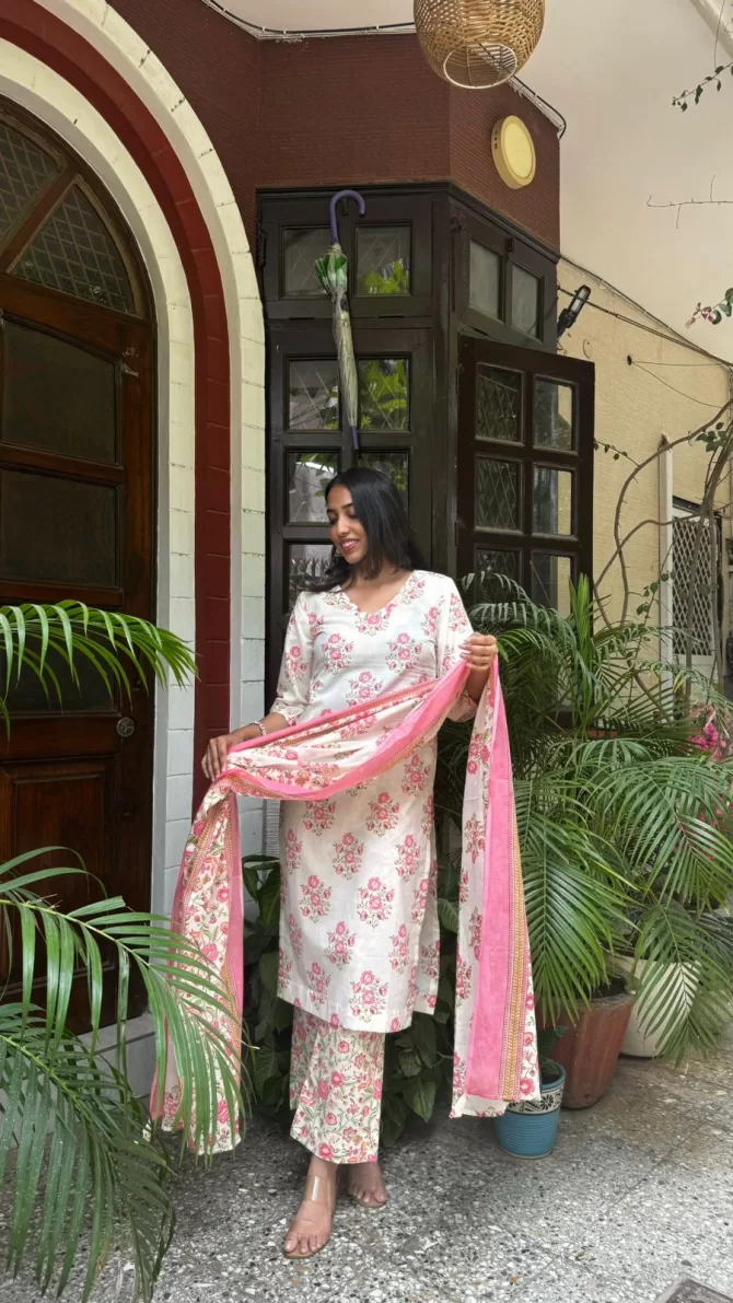 Gulabi Girl Dupatta Suit Set - ( Super Premium Collection)