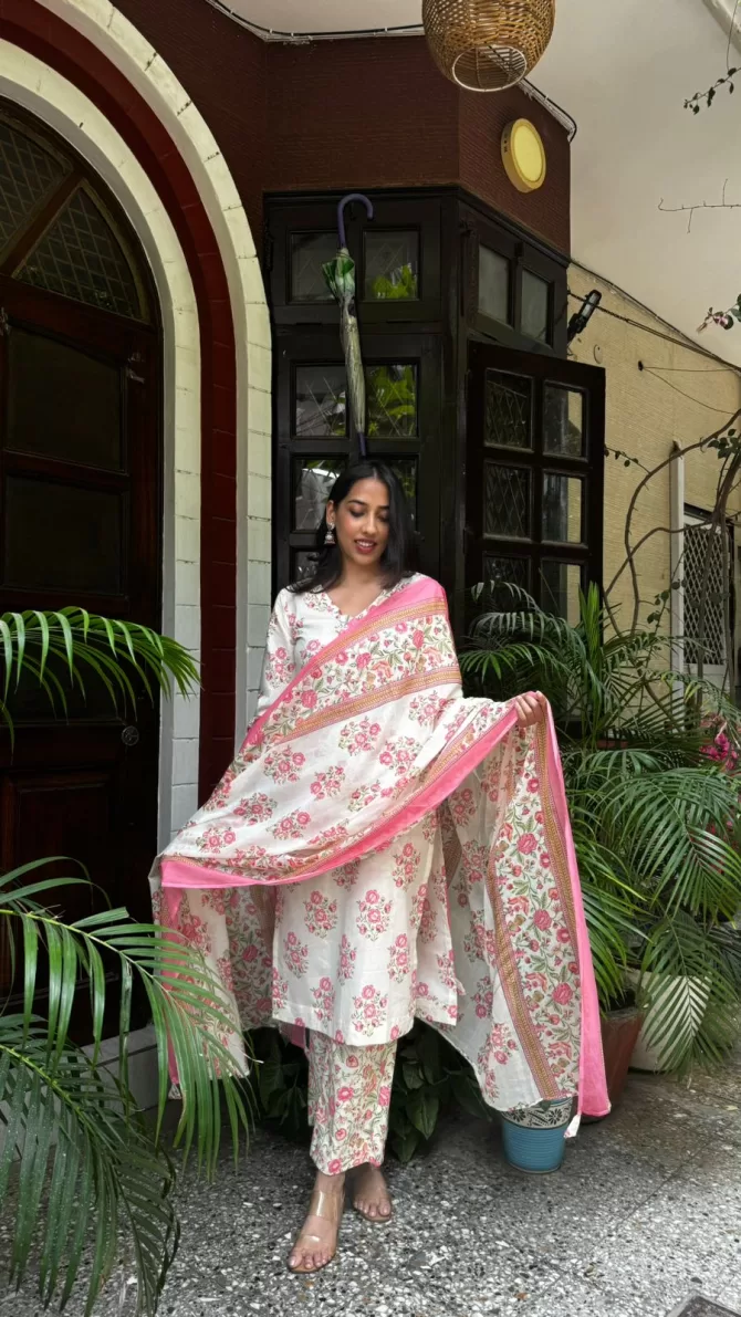 Gulabi Girl Dupatta Suit Set - ( Super Premium Collection)