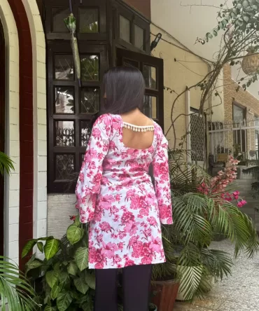 Seashore Shell Kurti (Premium Collection) – Pink
