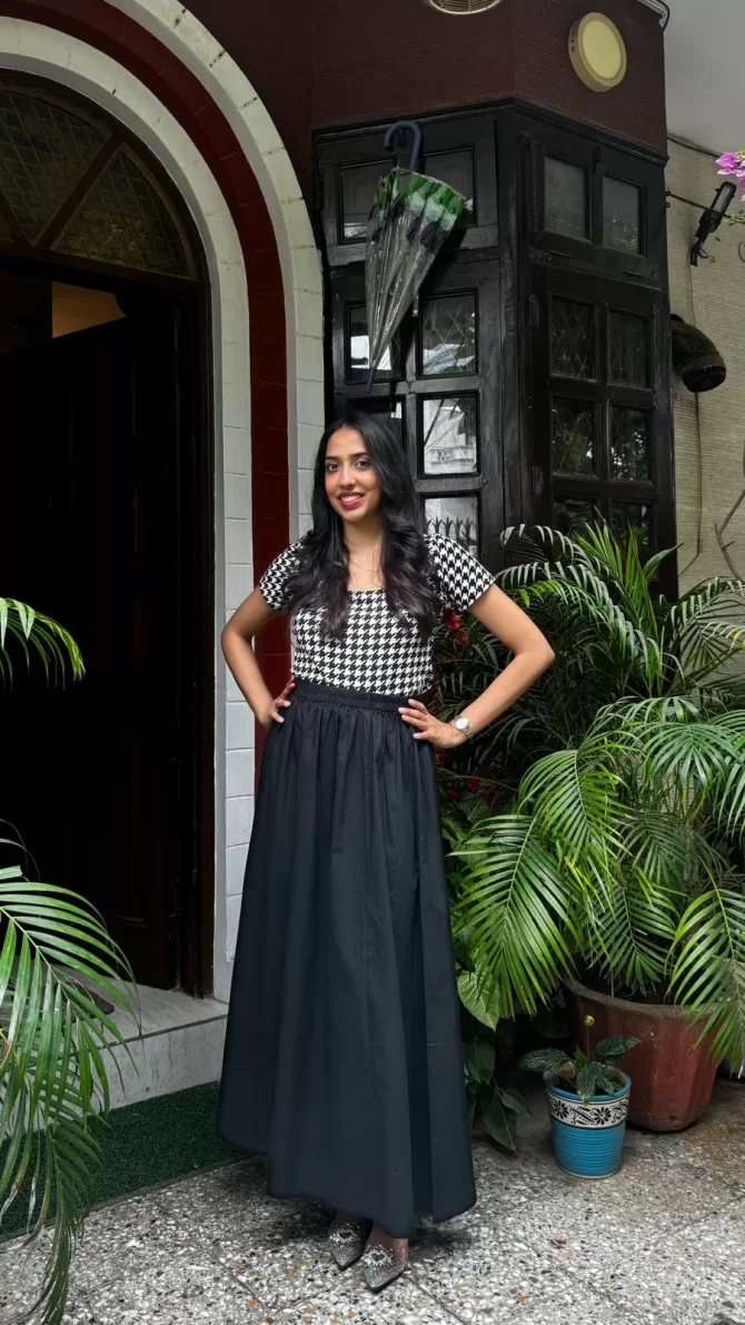 Babe Solid Cotton Skirt - Black (Premium Collection)