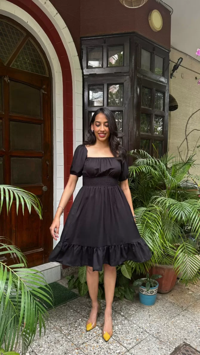 Muse Smocked Dress - Black