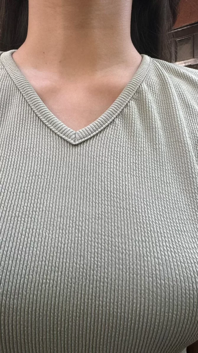 Lettuce Ribbed Top - Green