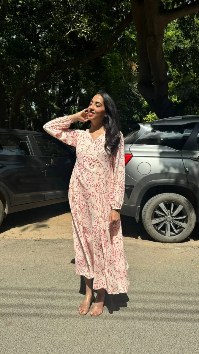 Hunny Stitched Wrap Maxi - Cream (Premium Collection)