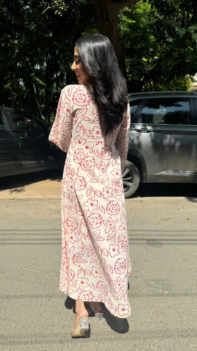 Hunny Stitched Wrap Maxi - Cream (Premium Collection)