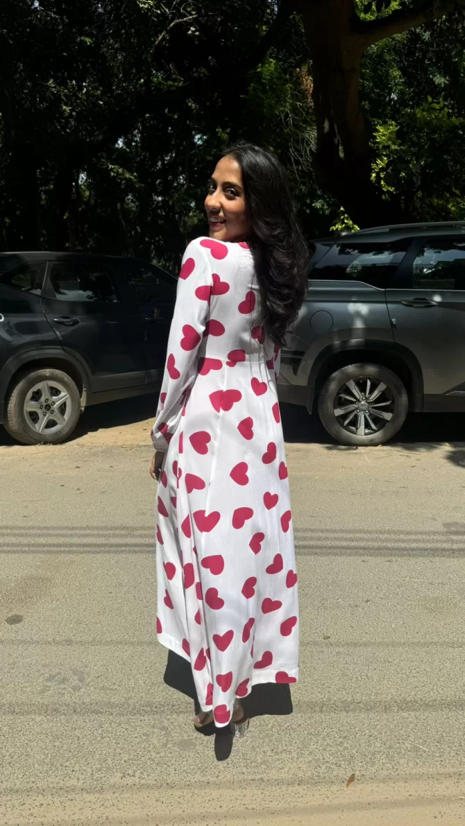 Hunny Stitched Wrap Maxi - Hearts (Premium Collection)