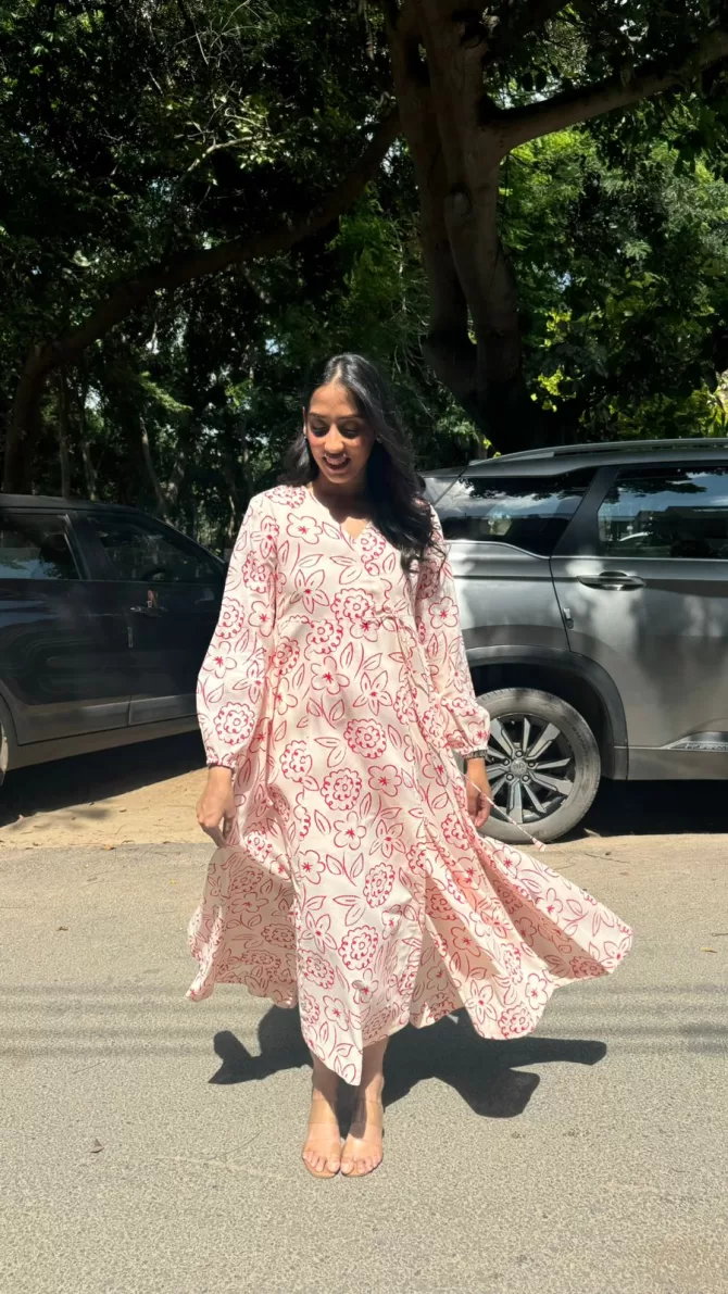 Hunny Stitched Wrap Maxi - Cream (Premium Collection)