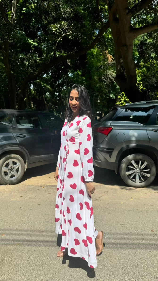 Hunny Stitched Wrap Maxi - Hearts (Premium Collection)