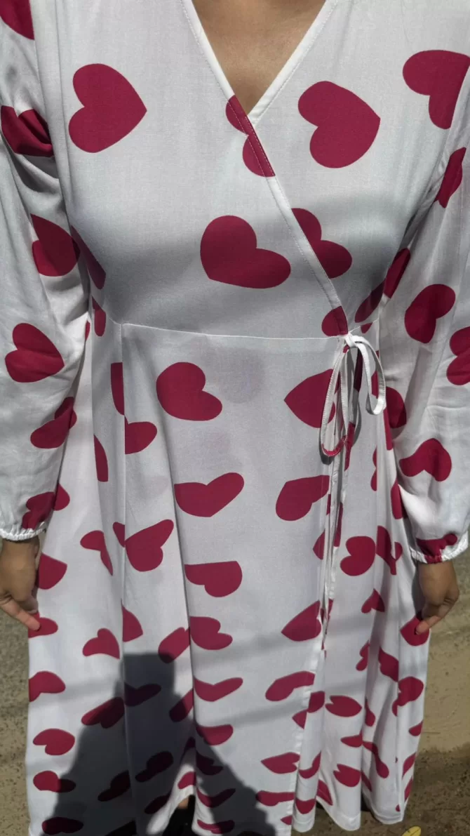 Hunny Stitched Wrap Maxi - Hearts (Premium Collection)
