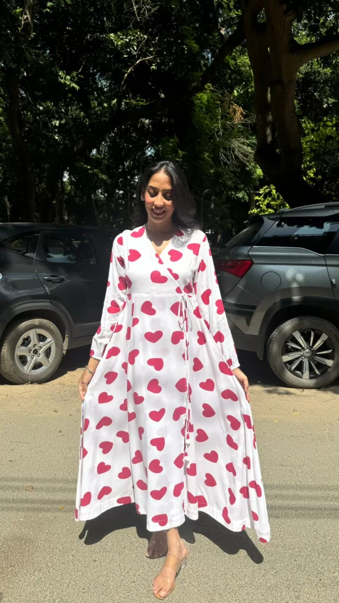 Hunny Stitched Wrap Maxi - Hearts (Premium Collection)