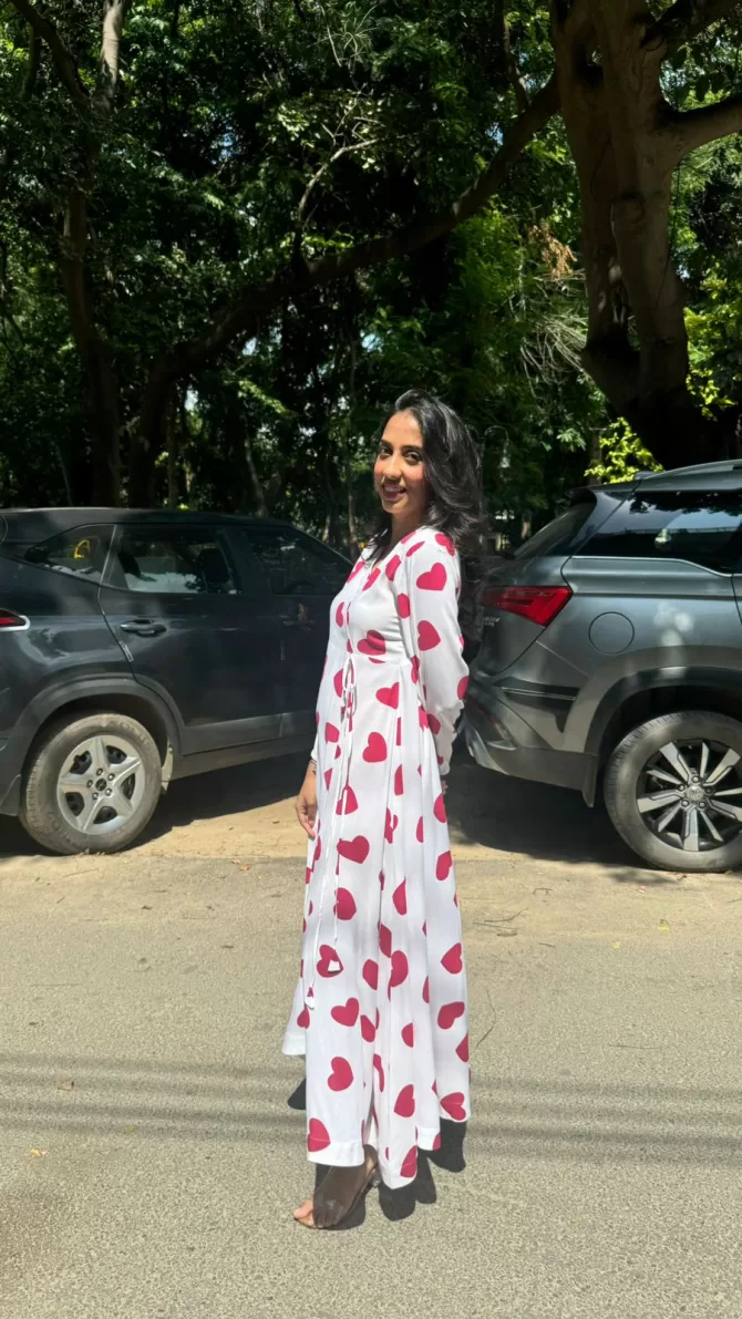 Hunny Stitched Wrap Maxi - Hearts (Premium Collection)