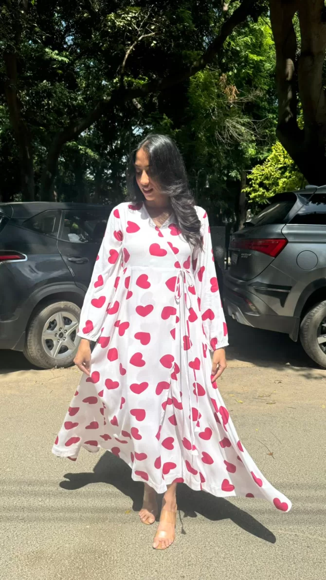 Hunny Stitched Wrap Maxi - Hearts (Premium Collection)