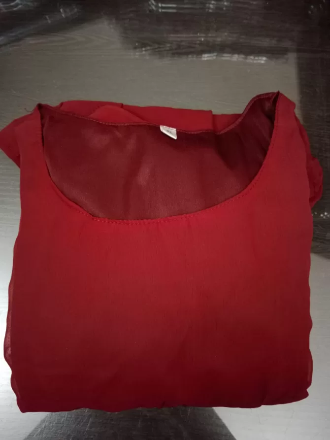 Maroon Georgette Dress